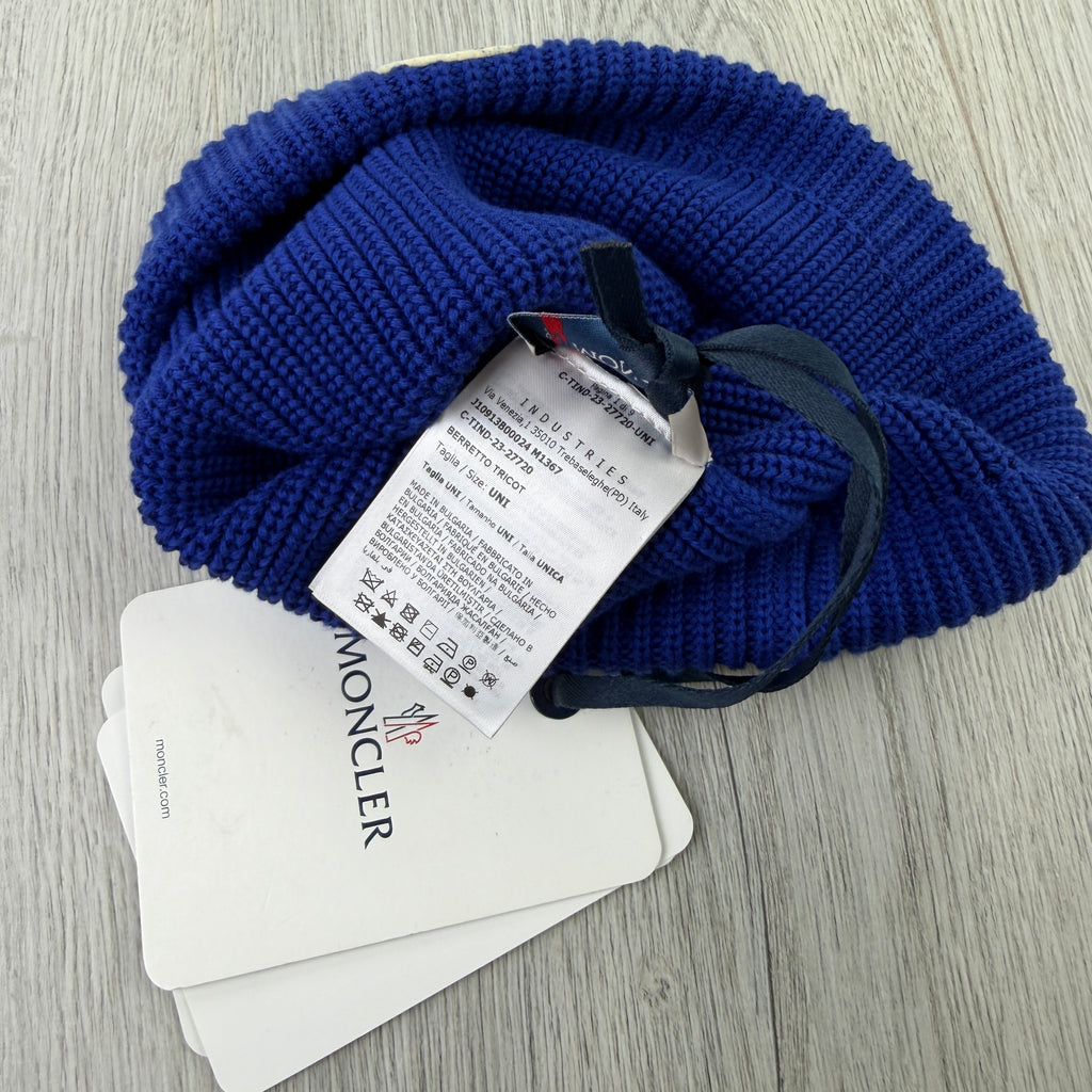 Moncler Men’s Blue Wool Beanie