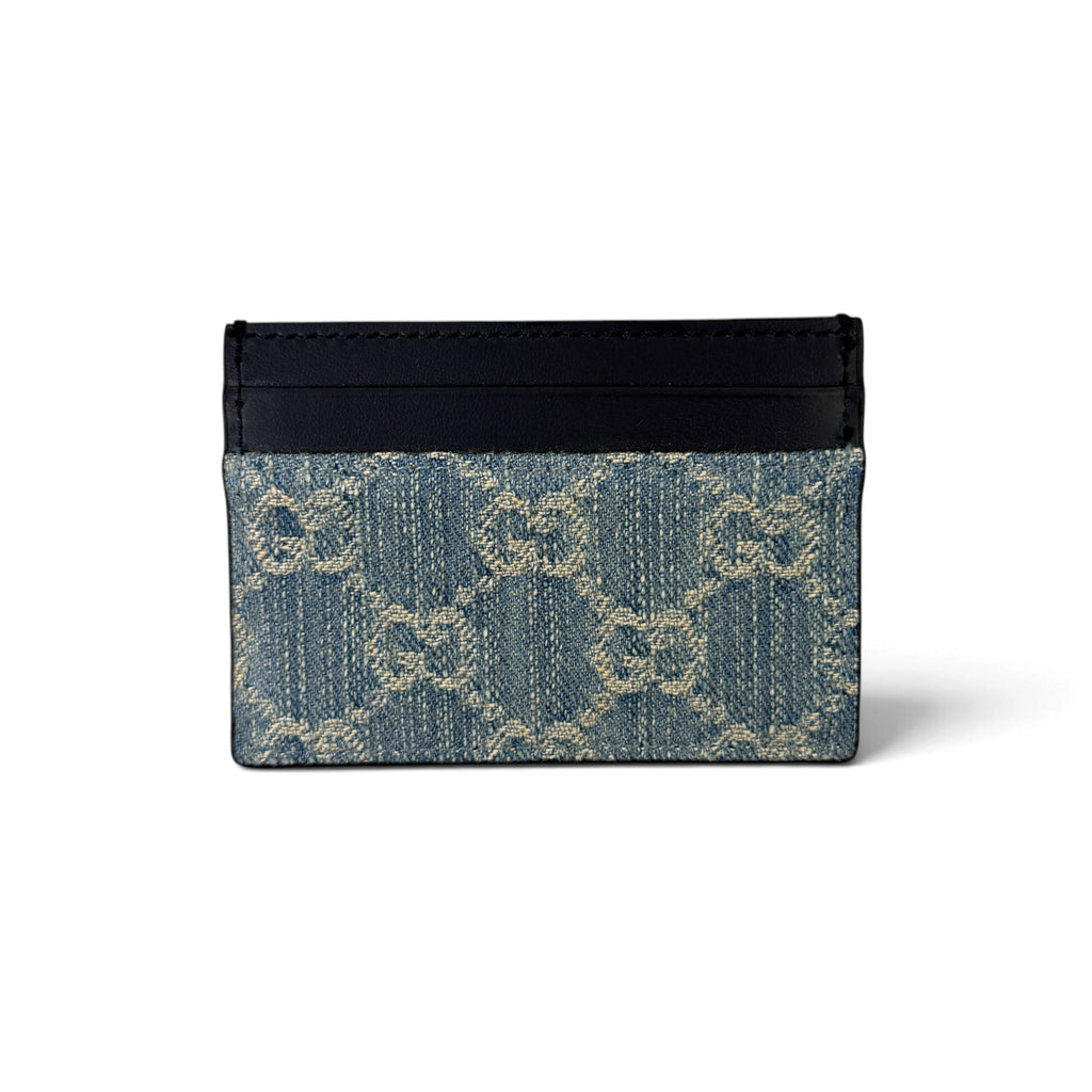 Gucci GG Denim Monogram Card Holder