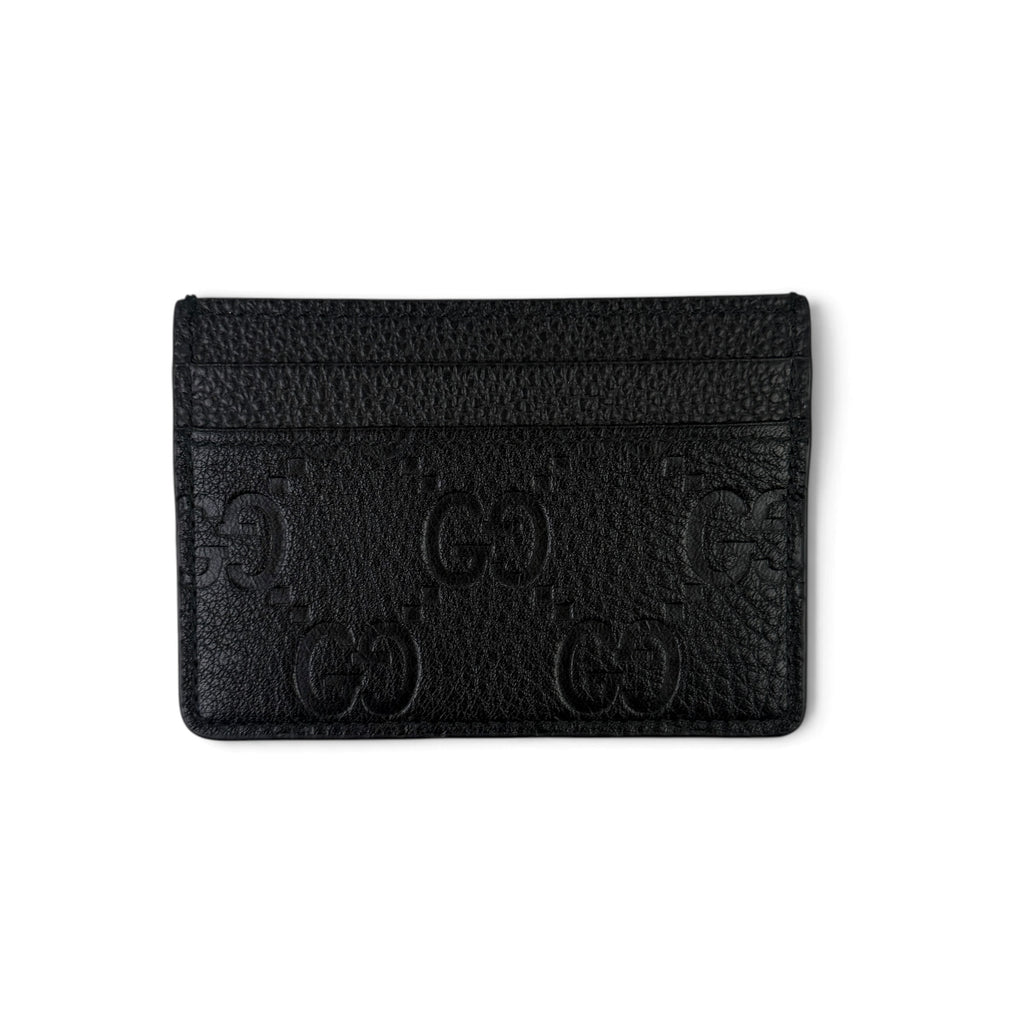 Gucci GG Interlocking Black Canvas Card Holder