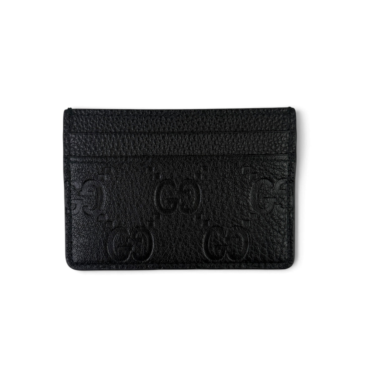 Gucci GG Interlocking Black Canvas Card Holder