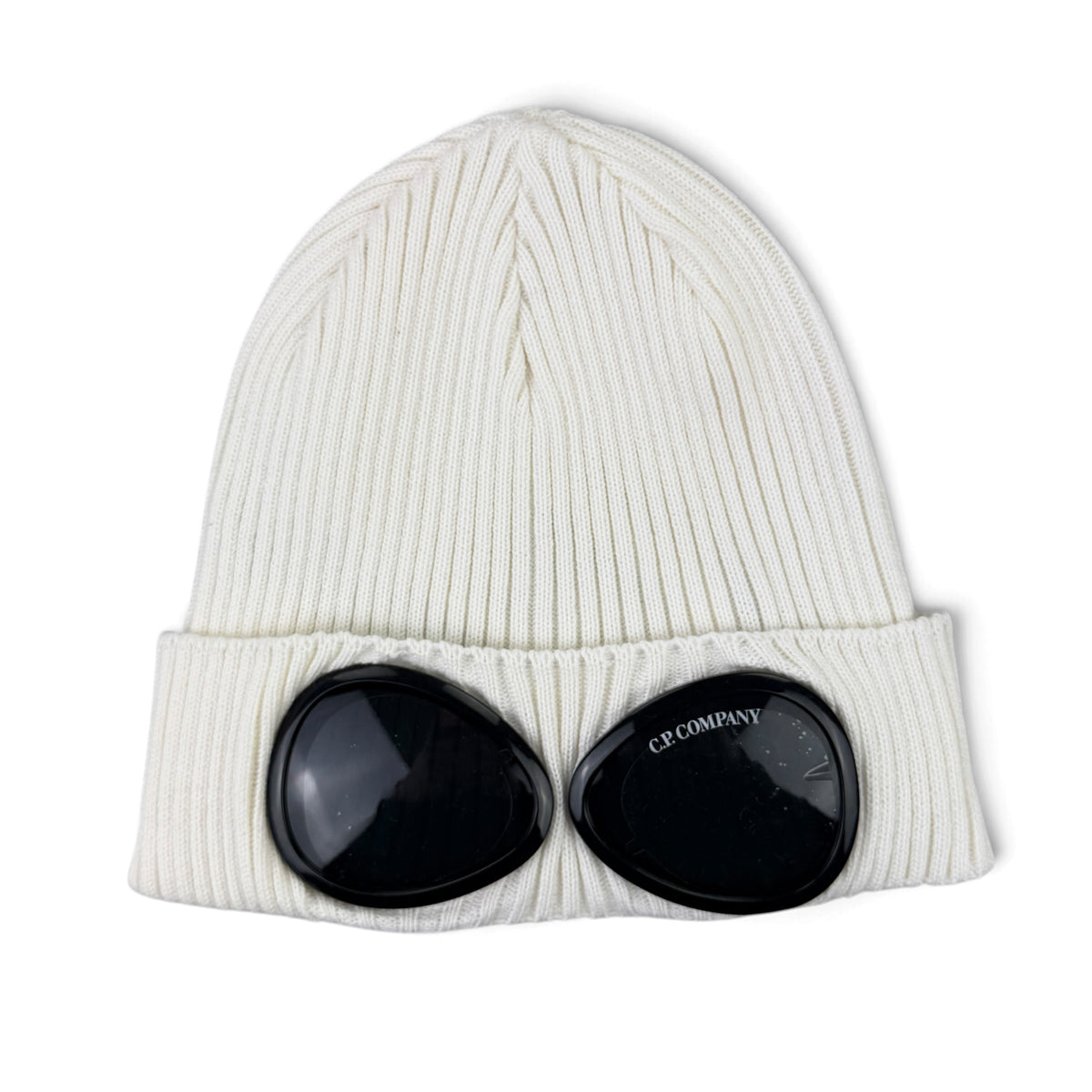 CP Company Men’s White Goggle Beanie