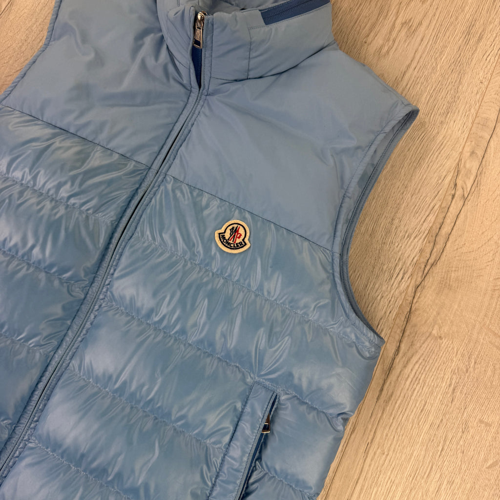 Moncler Men’s Baby Blue Gilet - Size 2