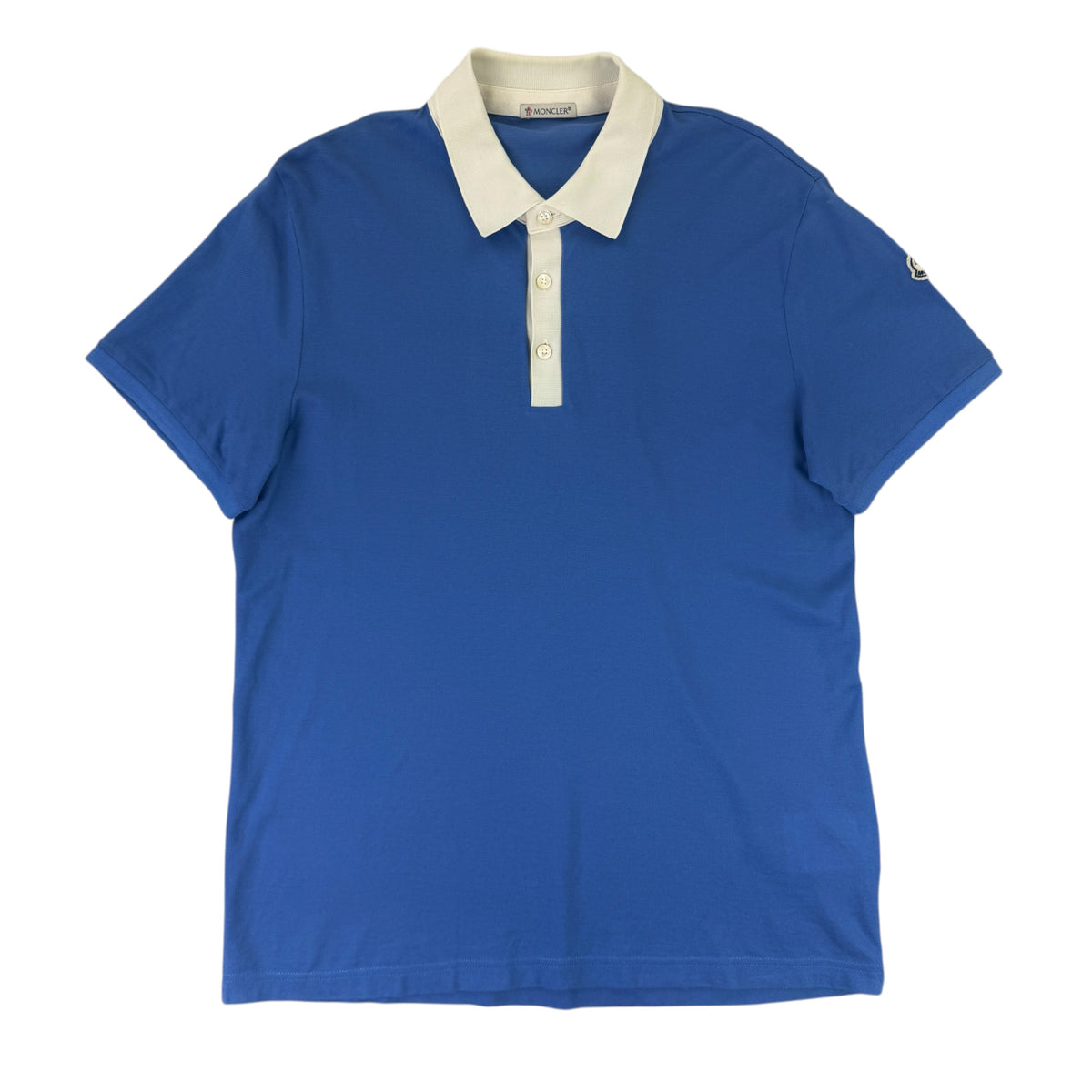 Moncler Men’s Blue Short Sleeve Polo - Large Slim