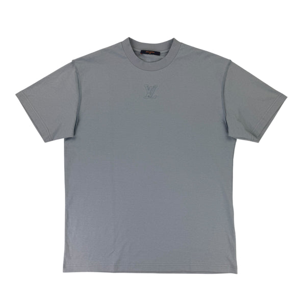 Louis Vuitton Men's Baby Blue Embossed T-shirt - Medium Oversized