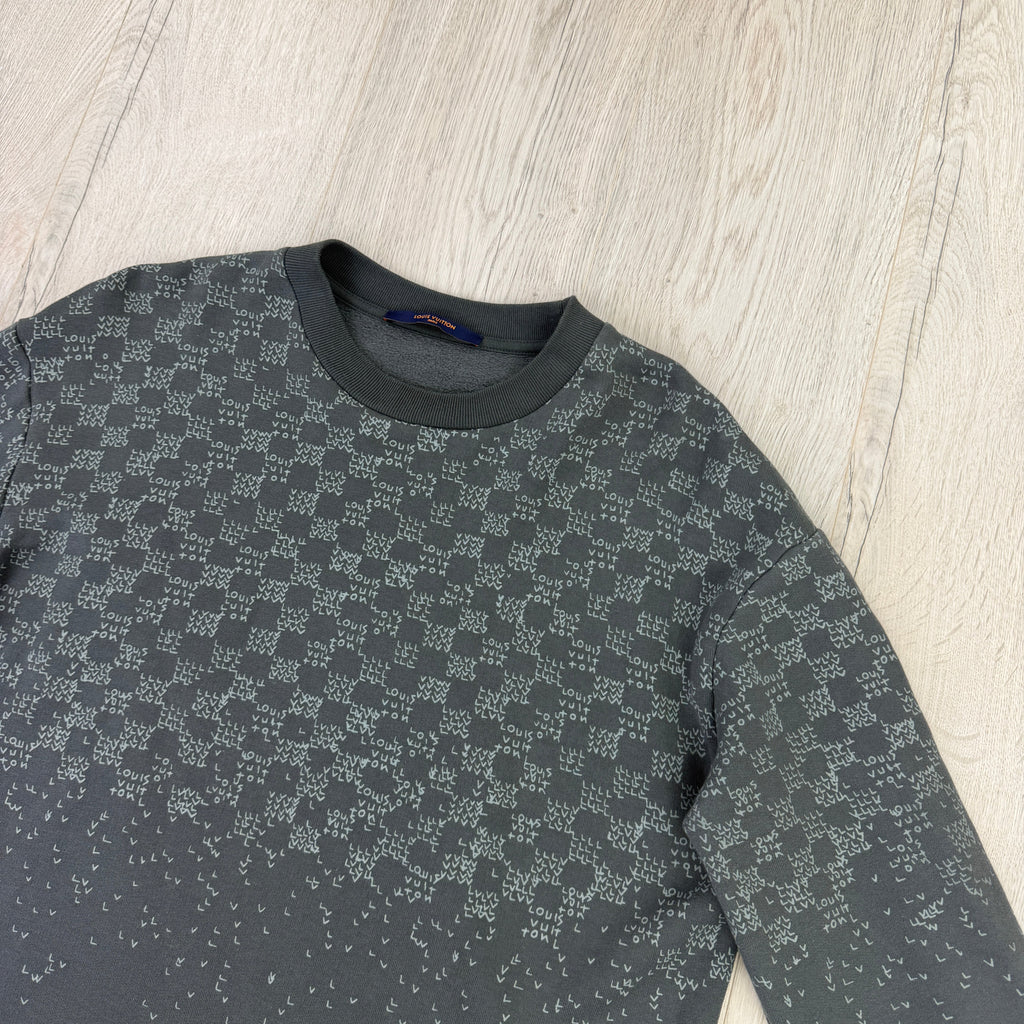 Louis Vuitton Men’s Grey Crewneck Danmier Jumper - Large