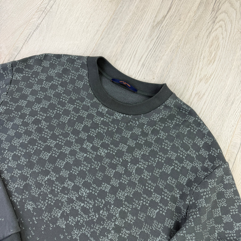 Louis Vuitton Men’s Grey Crewneck Danmier Jumper - Large