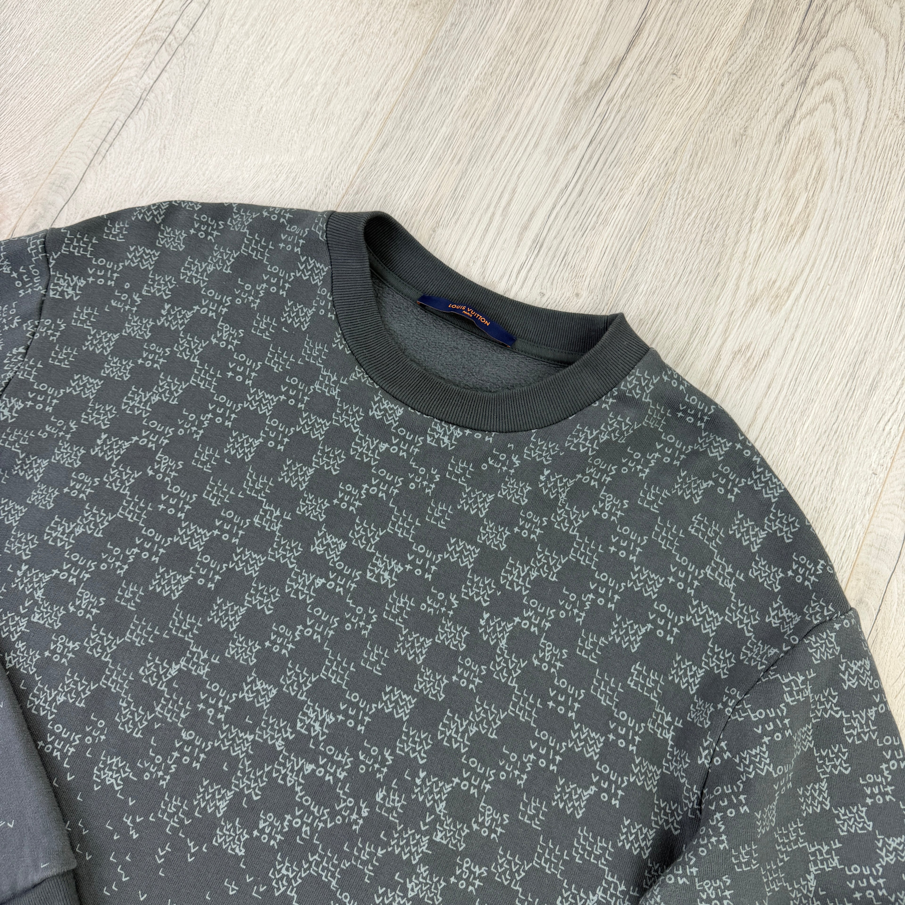 Louis Vuitton Men’s Grey Crewneck Danmier Jumper - Large