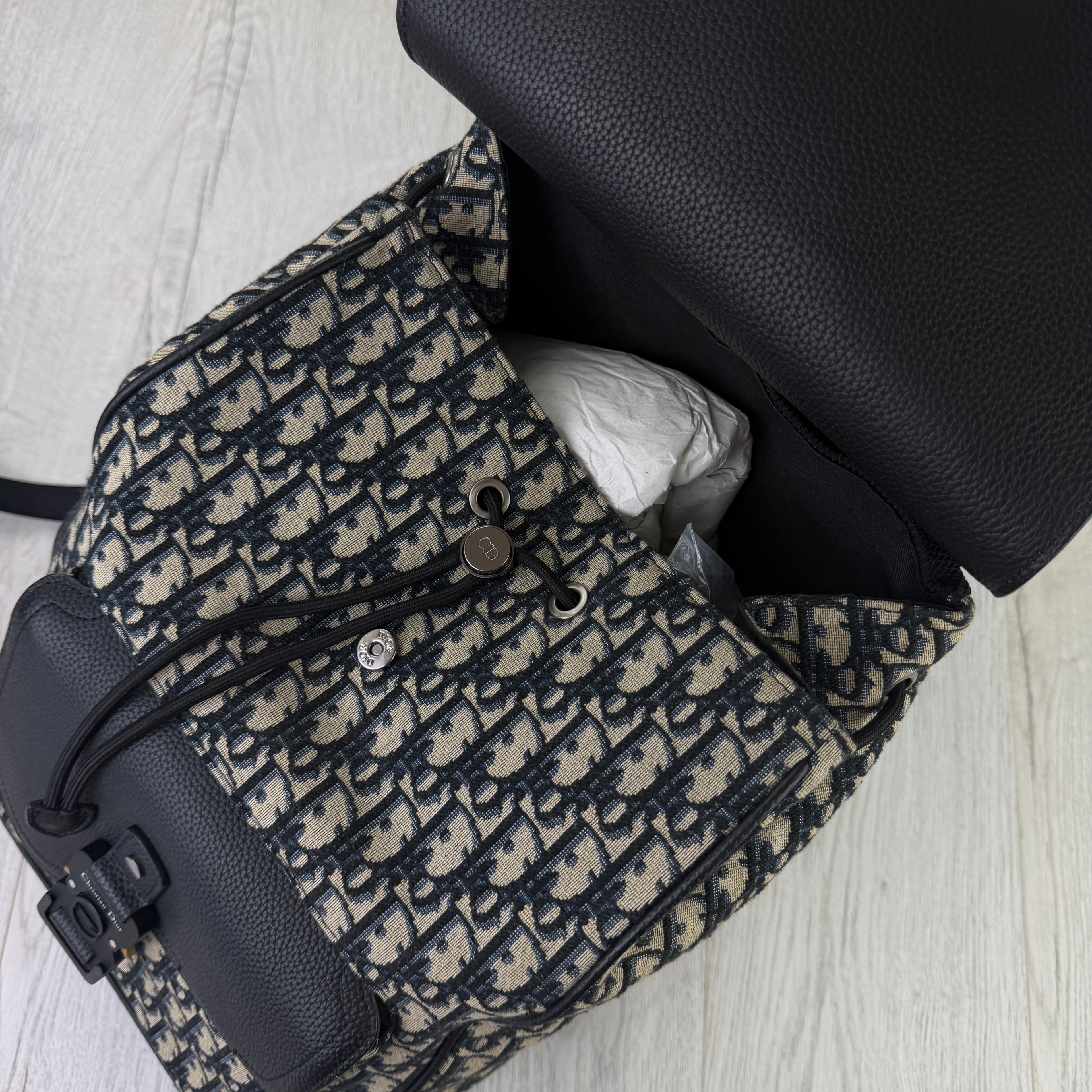 Dior Men’s Oblique Jacquard Saddle Backpack With Flap