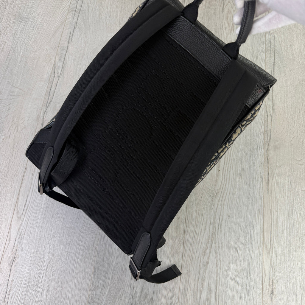 Dior Men’s Oblique Jacquard Saddle Backpack With Flap