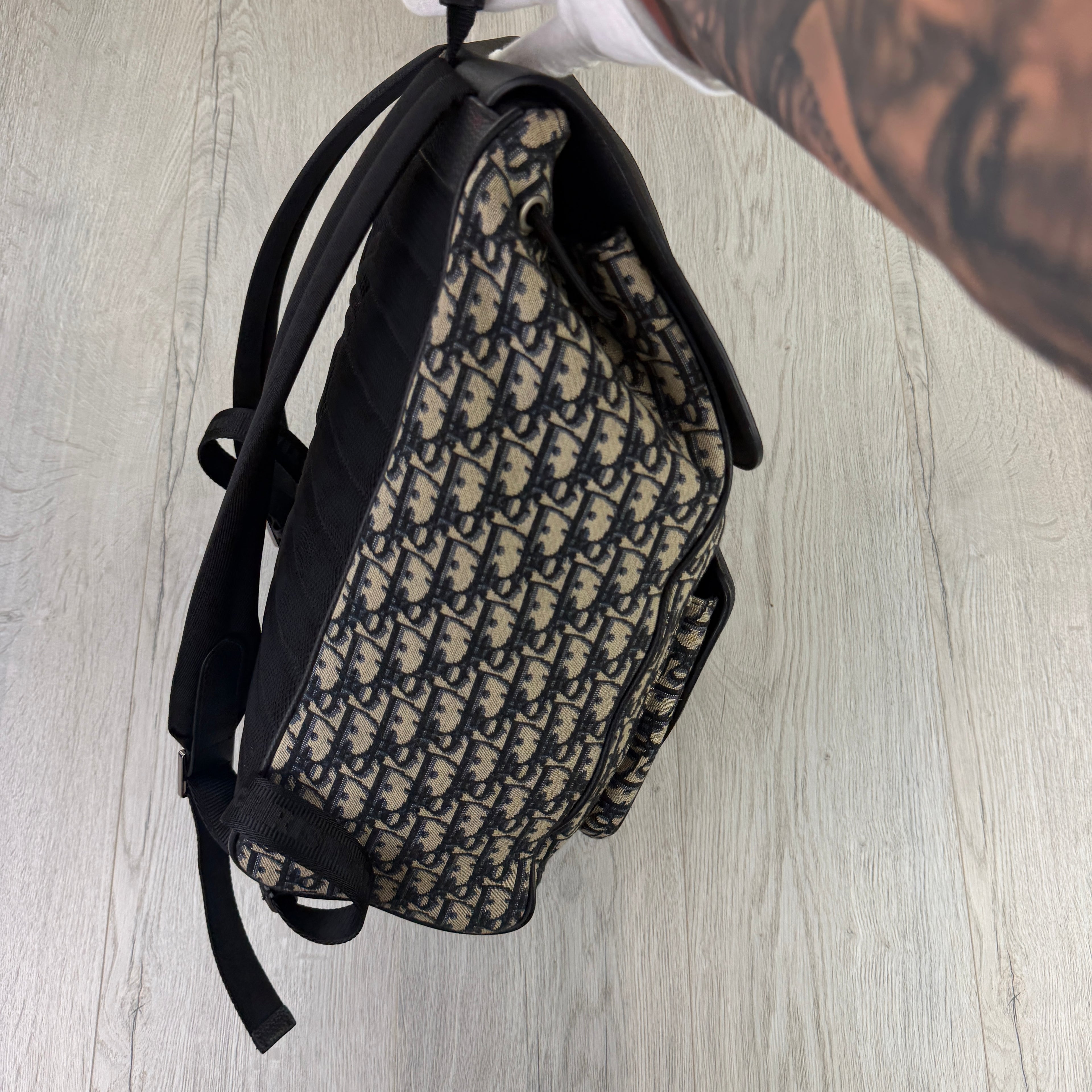 Dior Men’s Oblique Jacquard Saddle Backpack With Flap
