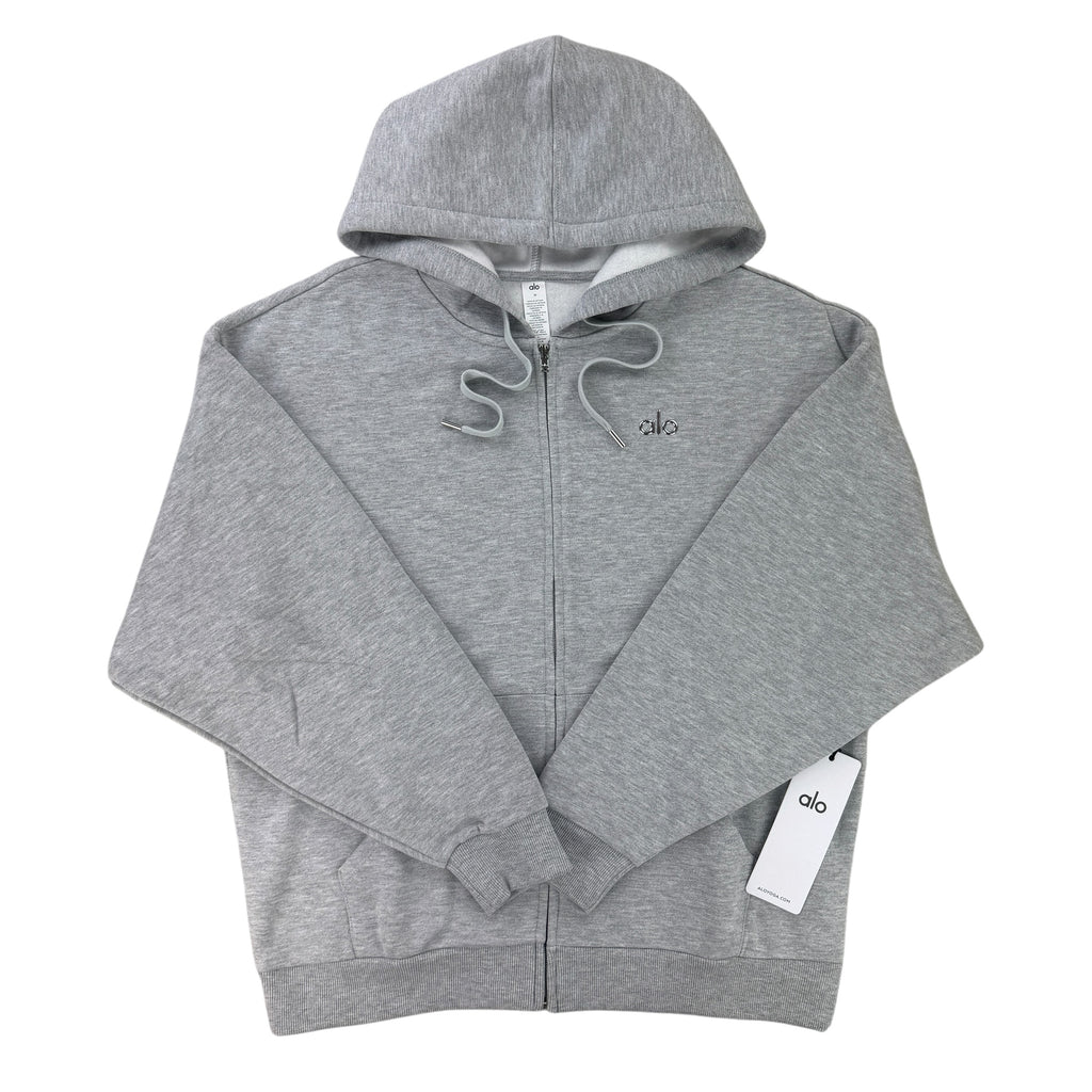 Alo Men’s Grey Zip Up Hoodie & Straight Bottoms Tracksuit