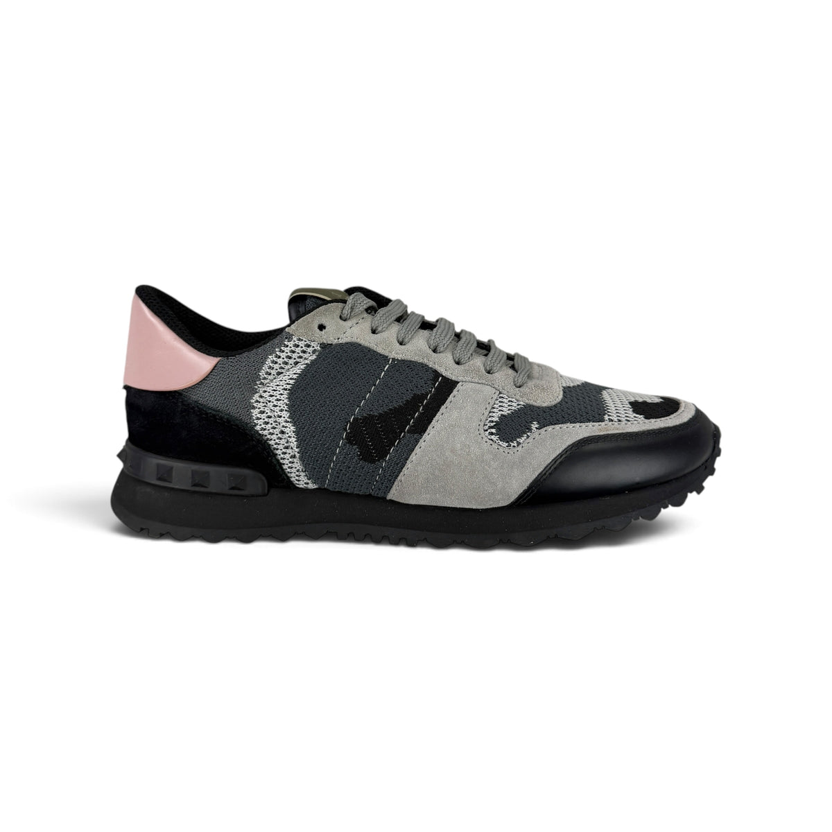 Valentino Women’s Pink Camo Rockrunner Trainers - UK 4.5