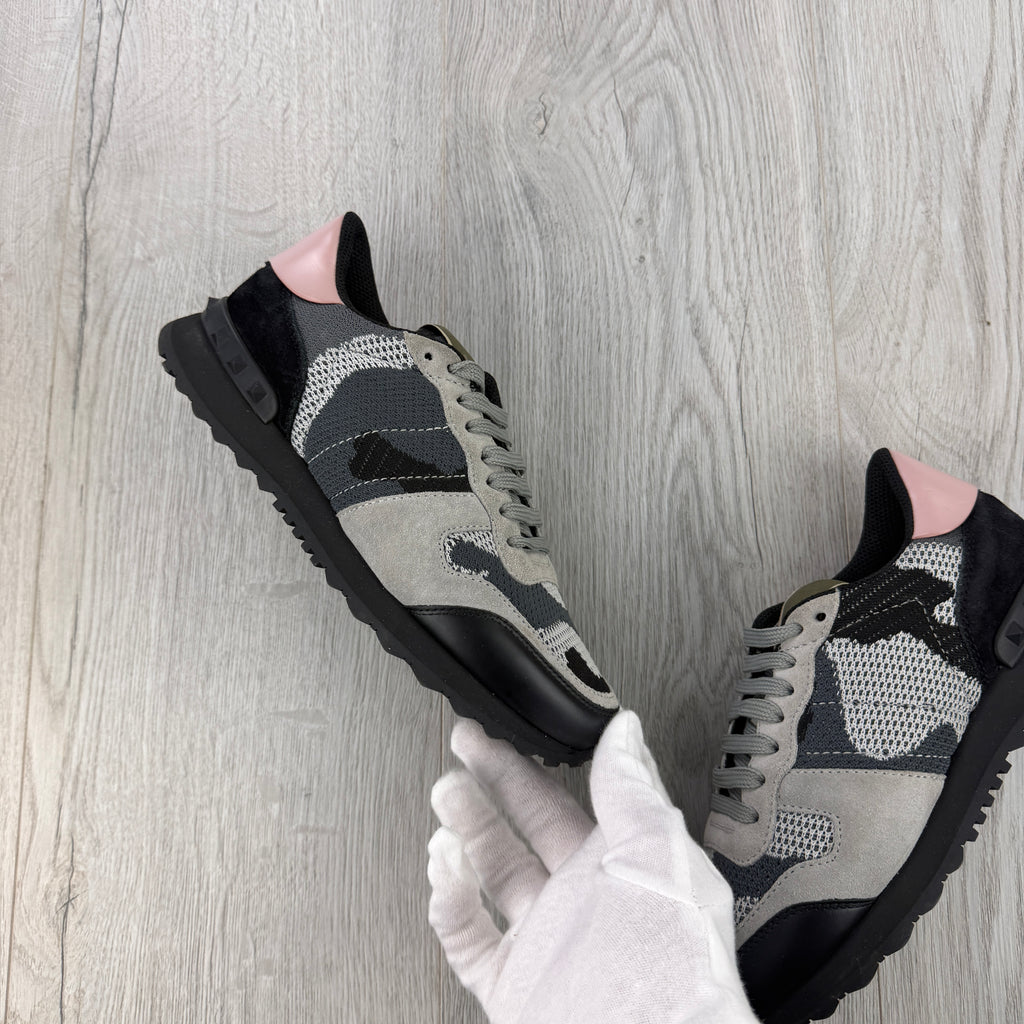 Valentino Women’s Pink Camo Rockrunner Trainers - UK 4.5