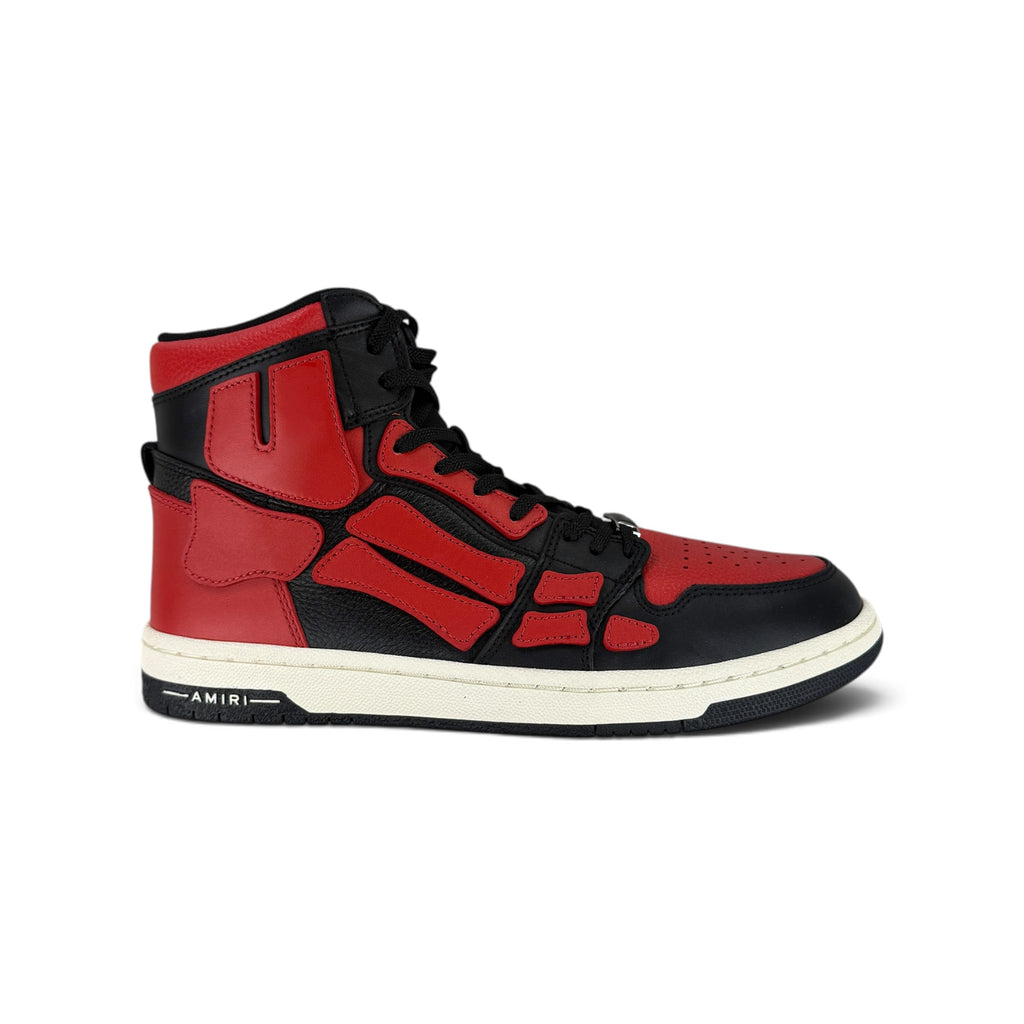 Amiri Men’s Black & Red High Top Bone Runners - Uk 8