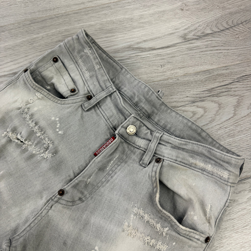 Dsquared2 Men’s Grey Distressed Jeans - 44 (Uk 28)