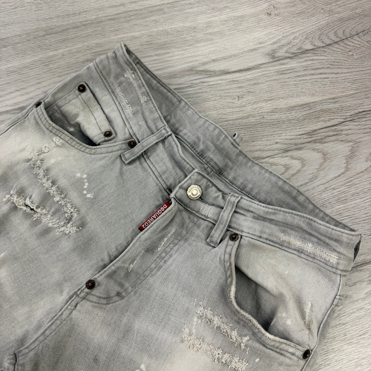 Dsquared2 Men’s Grey Distressed Jeans - 44 (Uk 28)