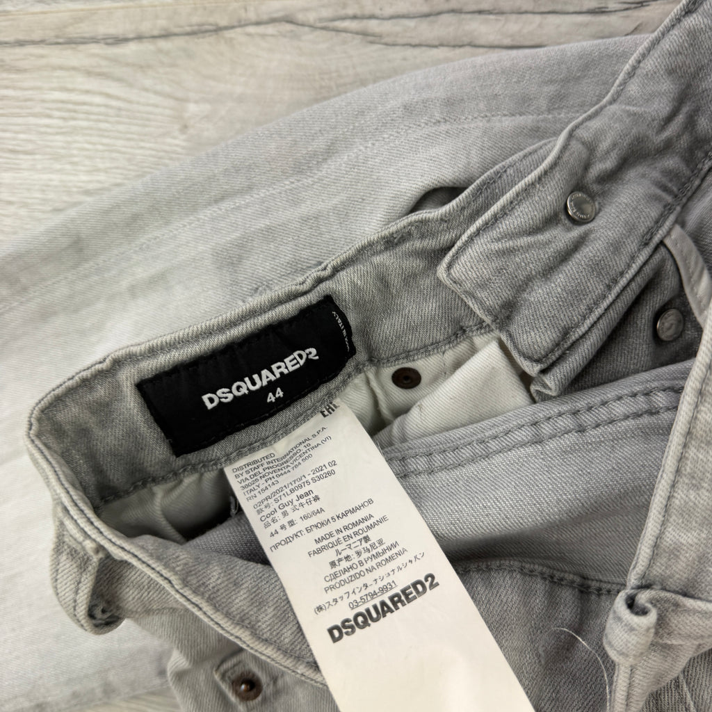 Dsquared2 Men’s Grey Distressed Jeans - 44 (Uk 28)