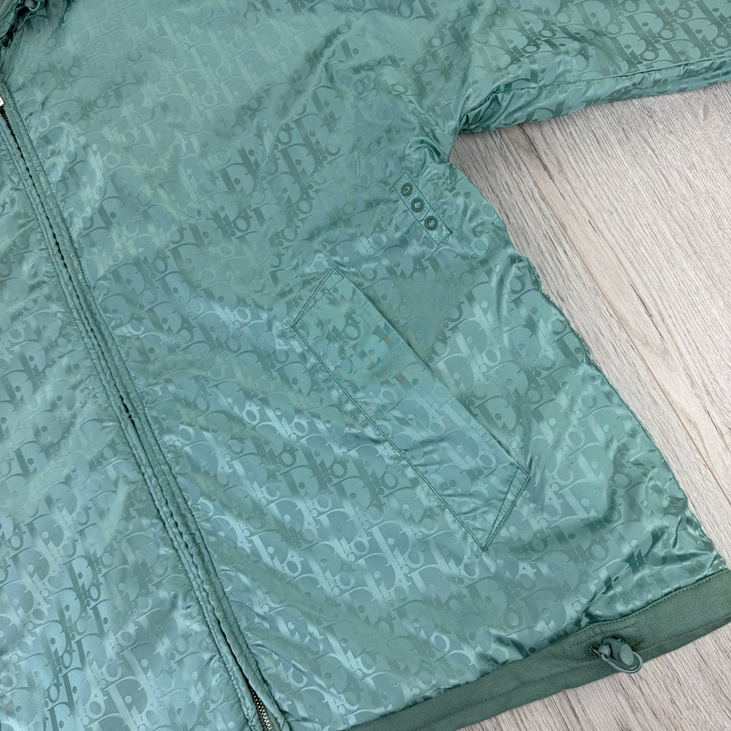 Dior Mens Oblique Reversible Men’s Teal/Green Monogram Jacket - Large