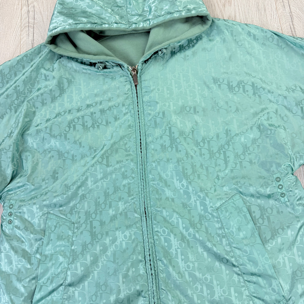 Dior Mens Oblique Reversible Men’s Teal/Green Monogram Jacket - Large