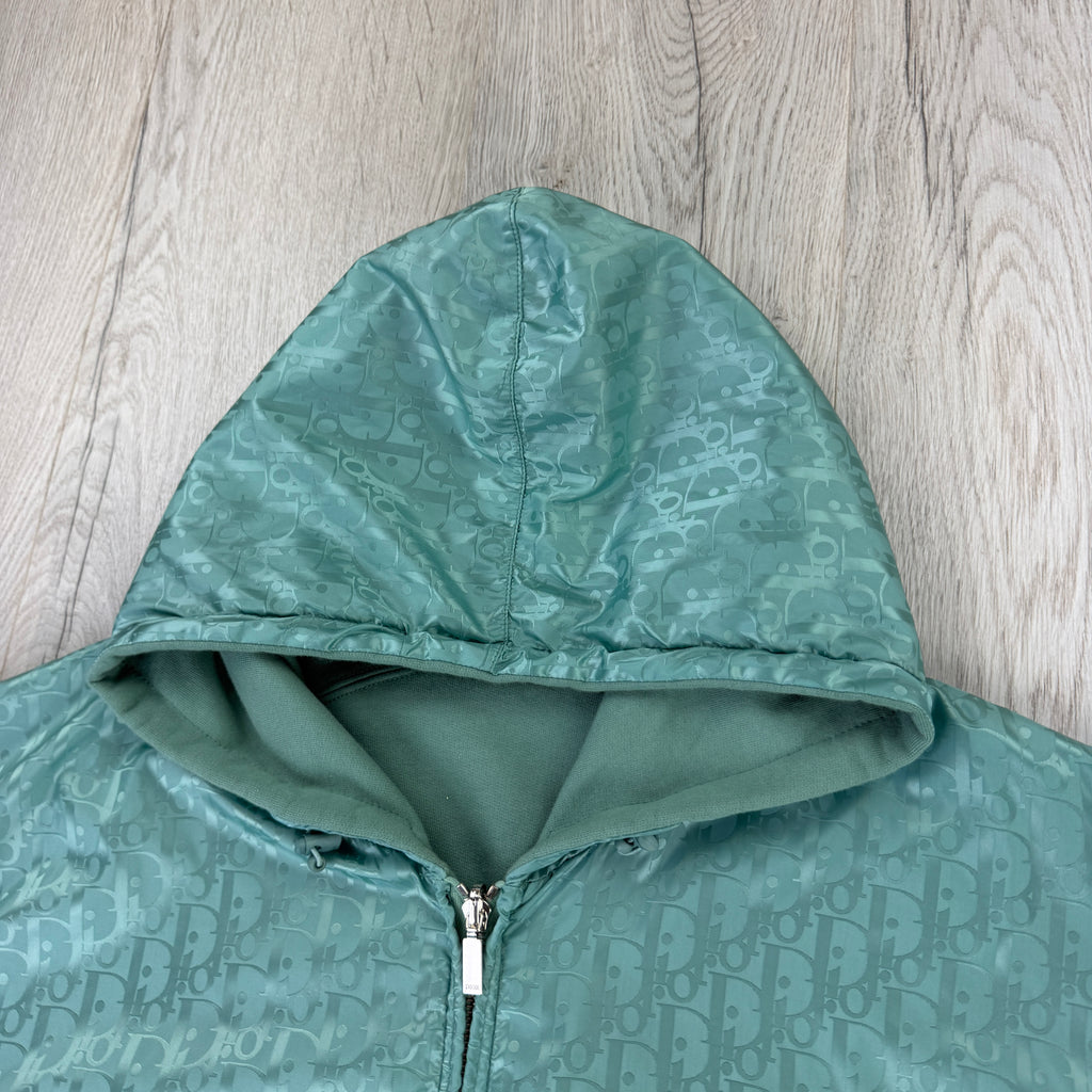 Dior Mens Oblique Reversible Men’s Teal/Green Monogram Jacket - Large