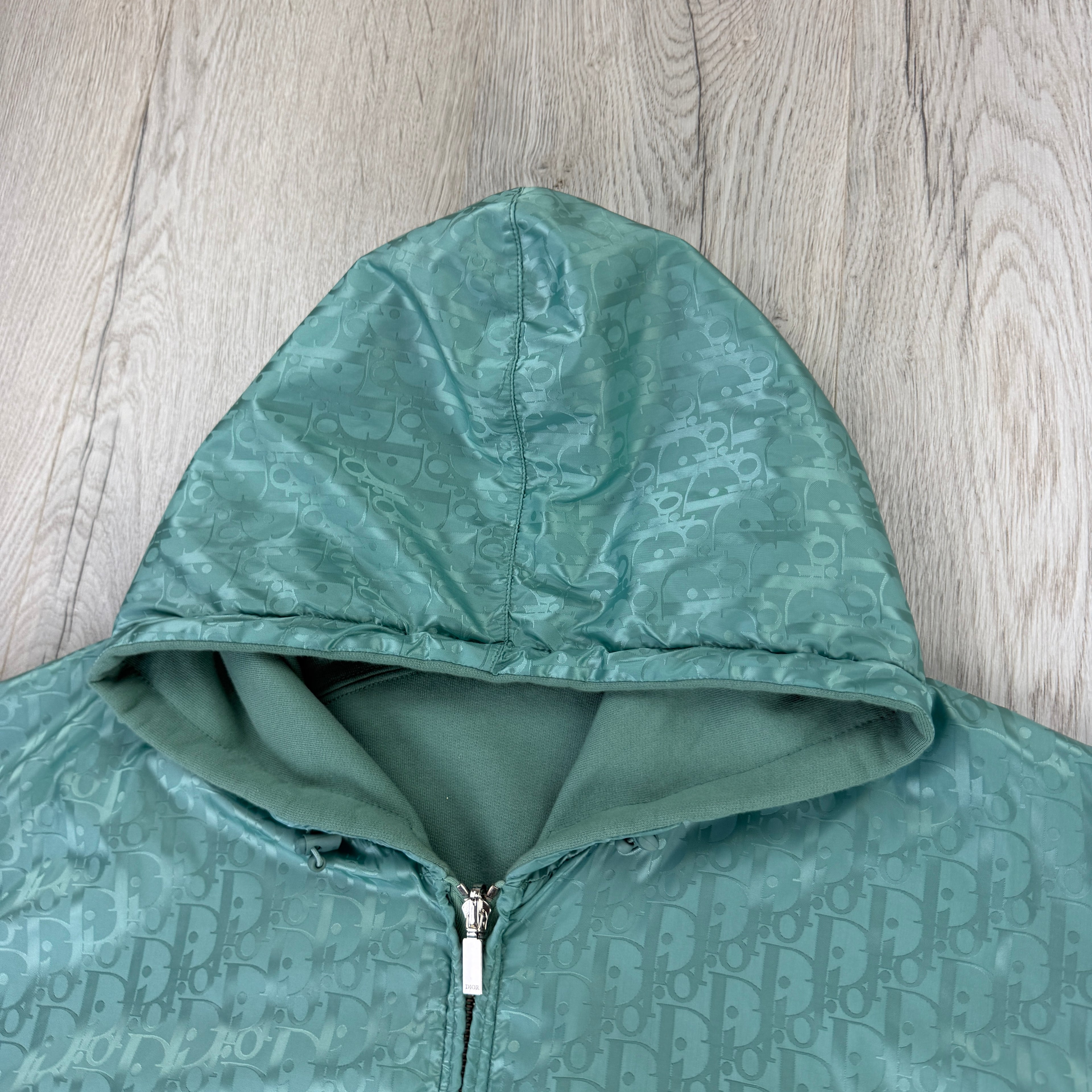 Dior Mens Oblique Reversible Men’s Teal/Green Monogram Jacket - Large