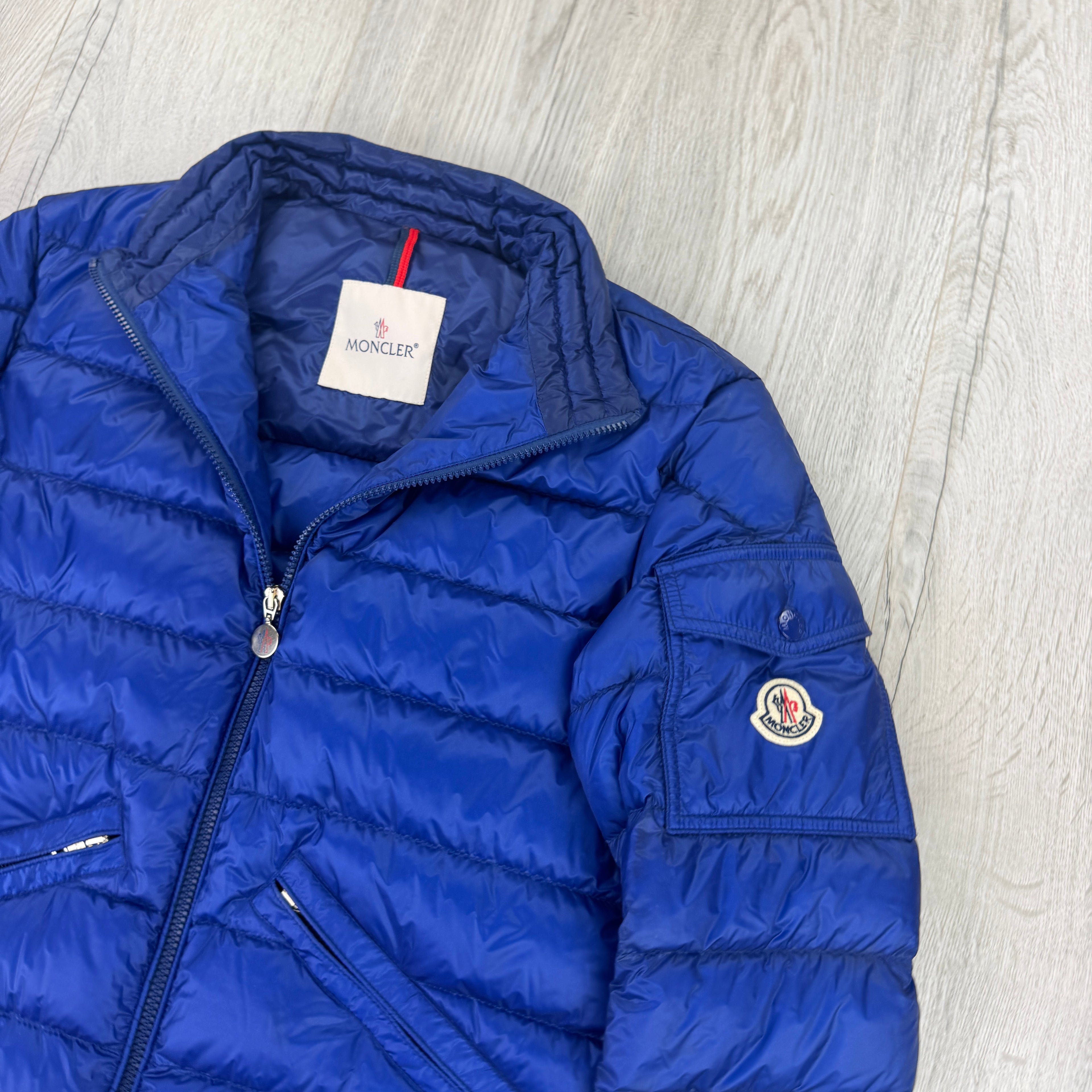Moncler Agay Giubbotto Men’s Blue Puffer Jacket - Size 2