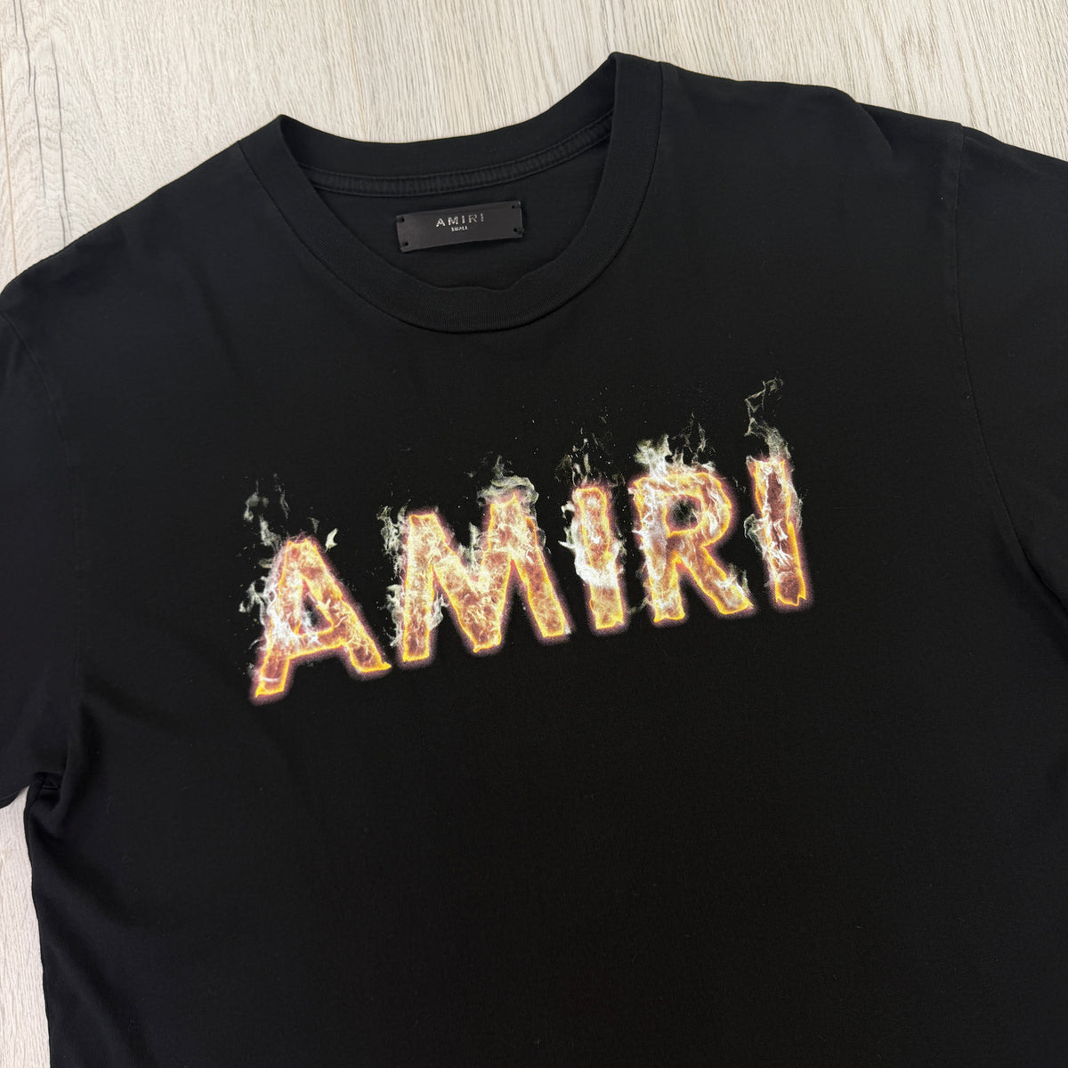 Amiri Men’s Black T-shirt Logo - Small