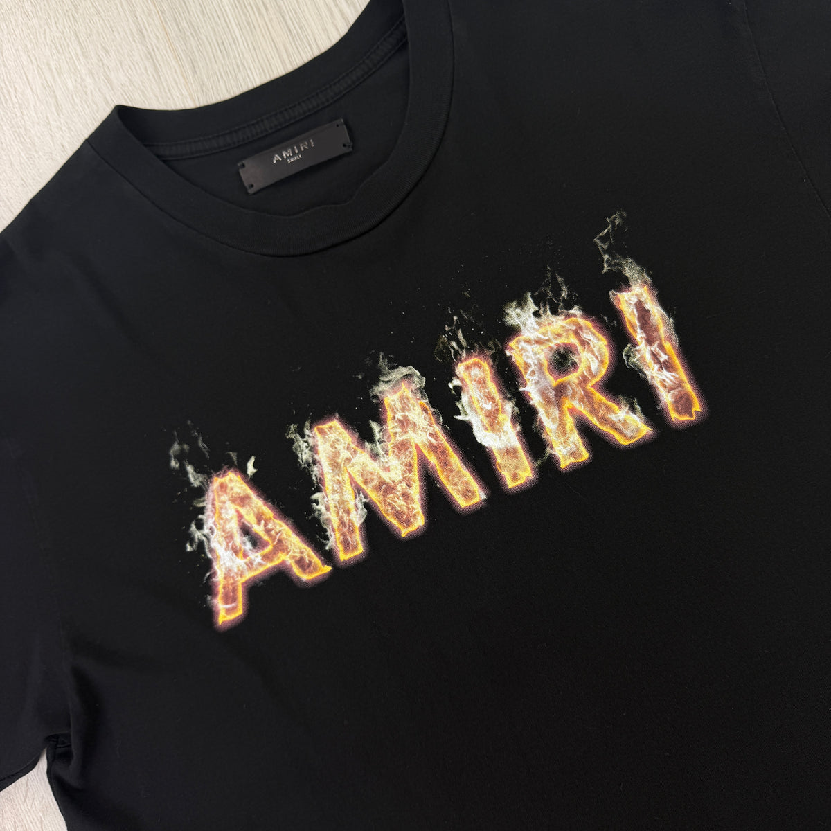 Amiri Men’s Black T-shirt Logo - Small
