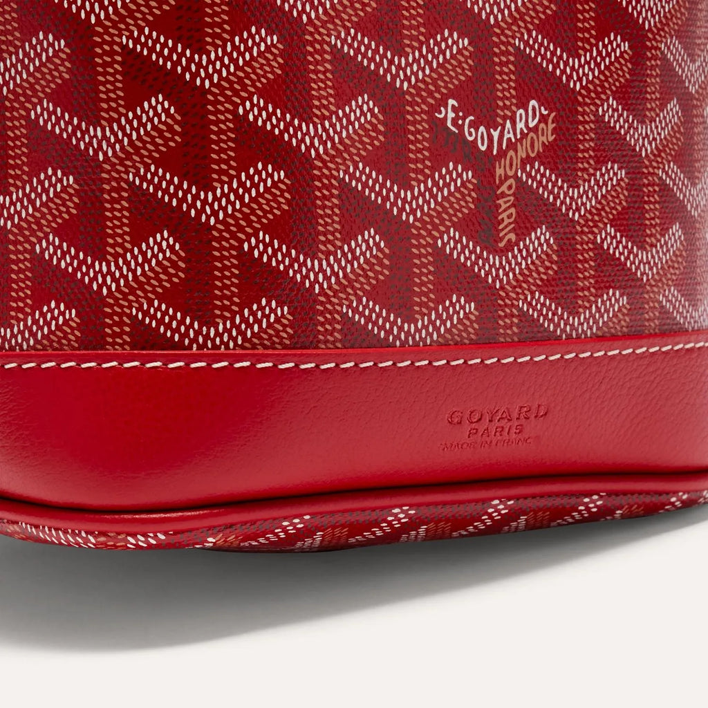 Goyard Petit Flot Bucket Bag Red