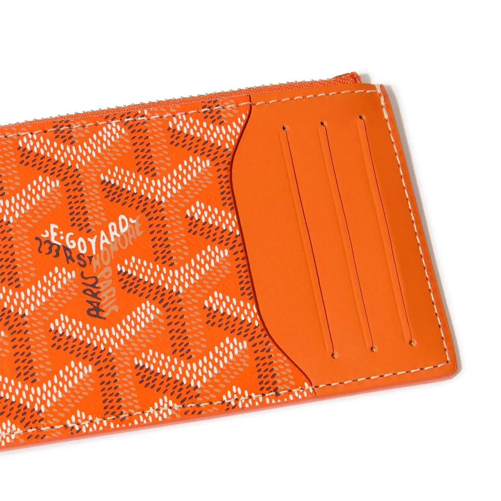 Goyard Bournbon Zipped Orange Card Holder