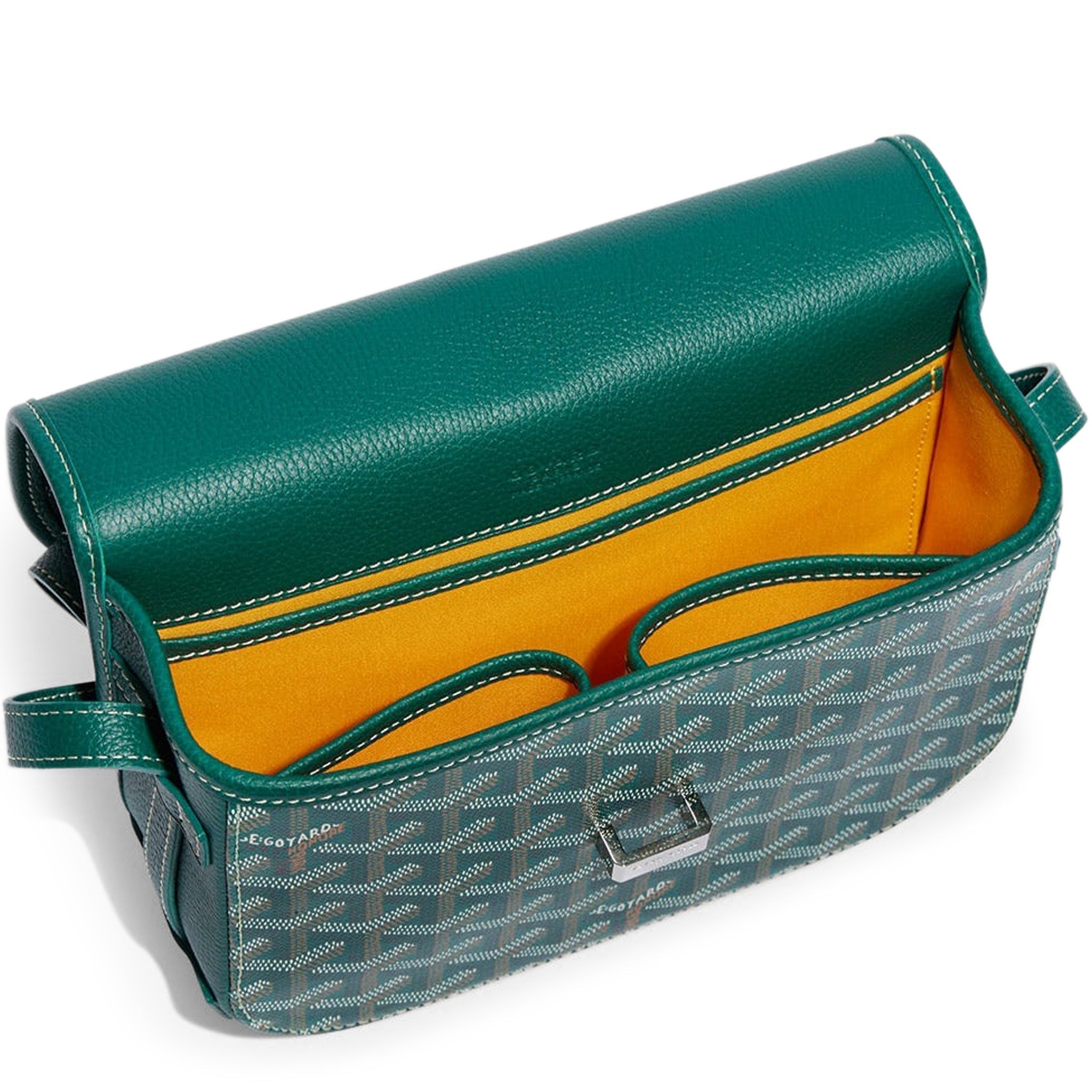 Image of Goyard Goyardine Belvedere II Green PM Messenger Bag