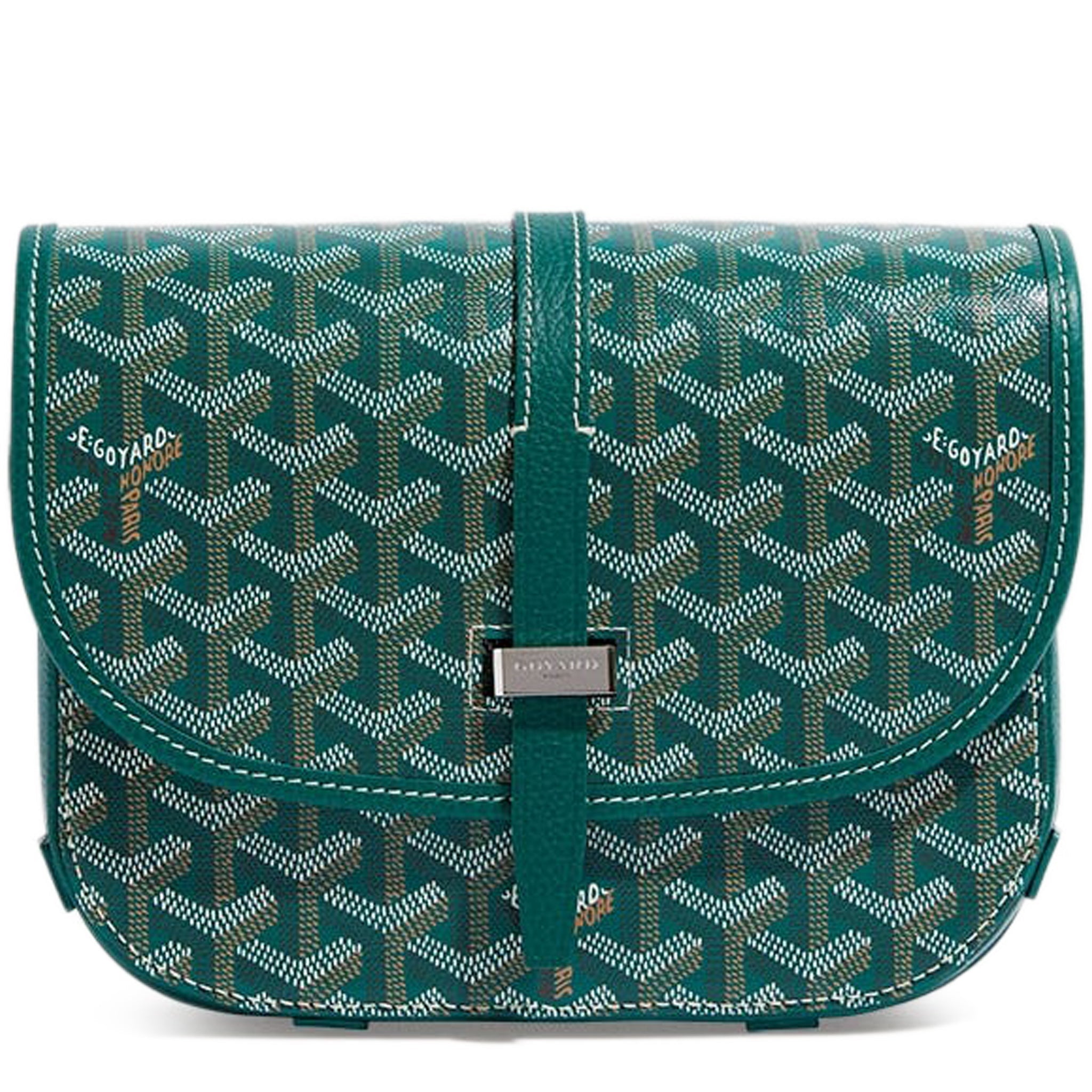 Image of Goyard Goyardine Belvedere II Green PM Messenger Bag