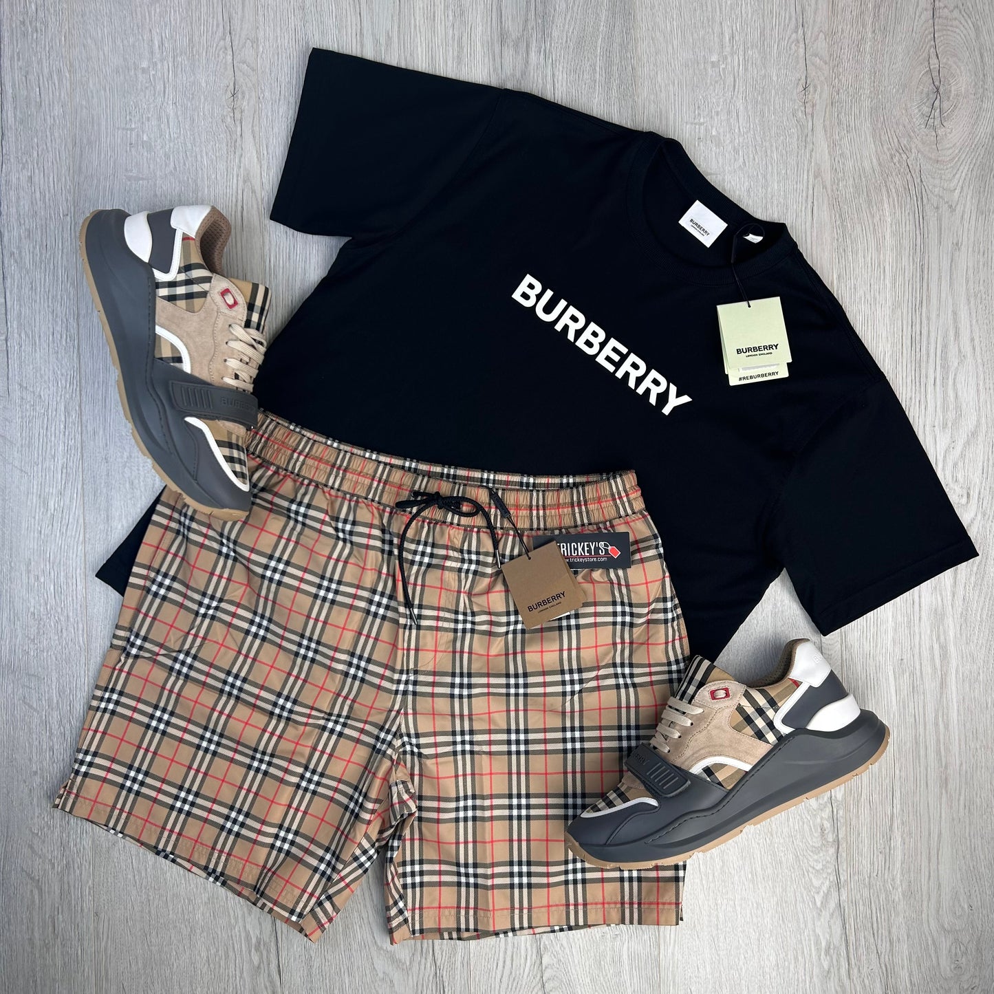 Burberry Men’s Check Drawcord Swim Shorts