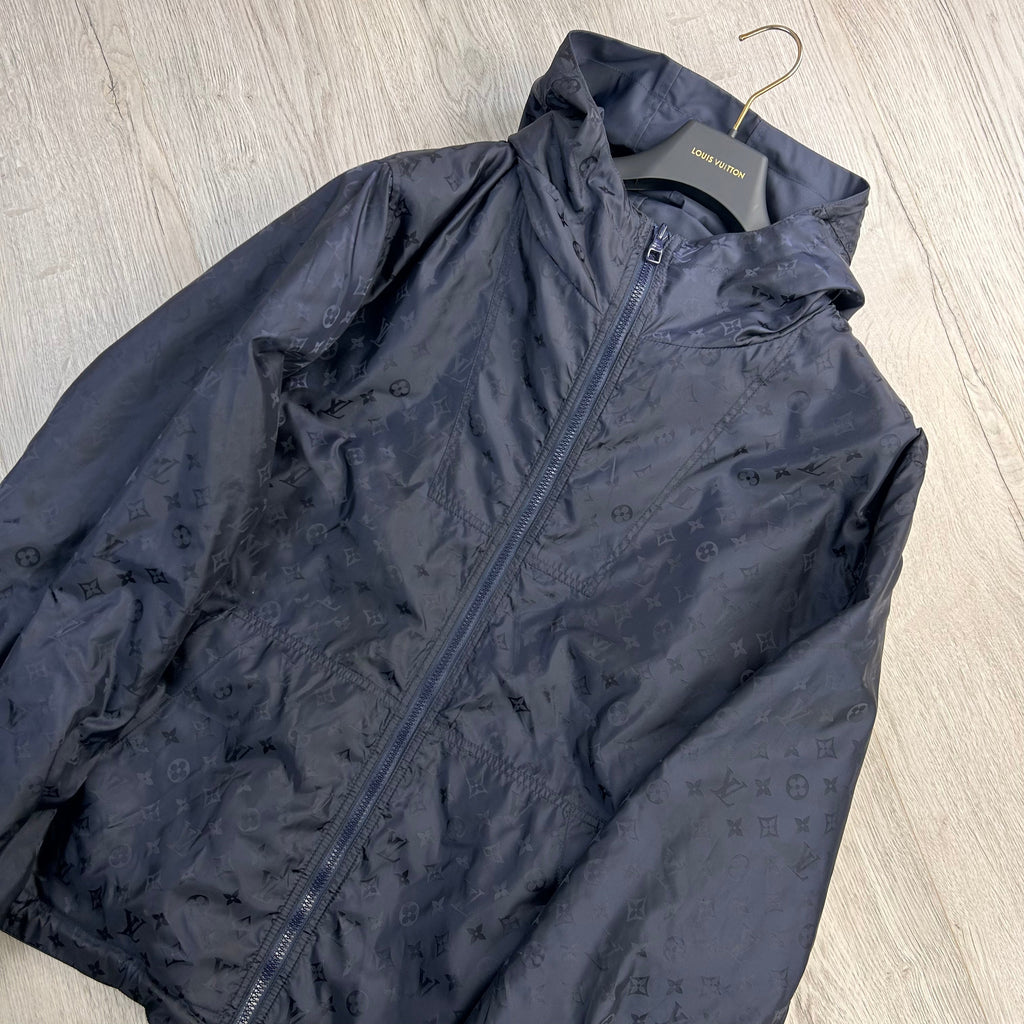 Louis Vuitton Men’s Monogram Reversible Navy Windbreaker Jacket - Size 48