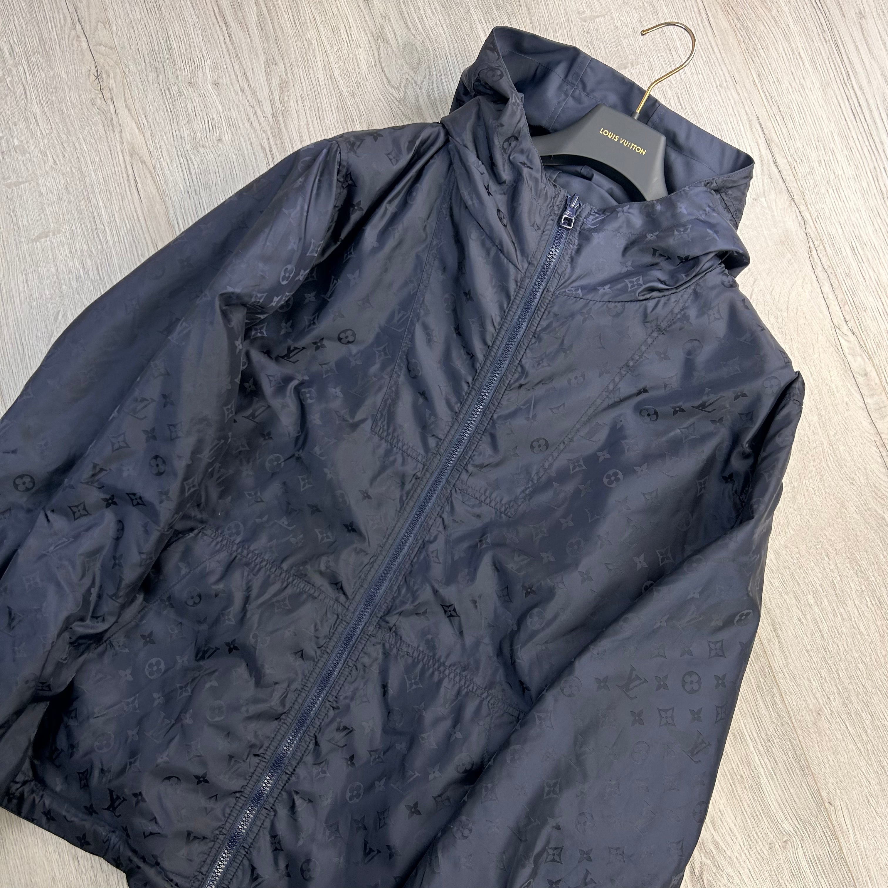 Louis Vuitton Men’s Monogram Reversible Navy Windbreaker Jacket - Size 48