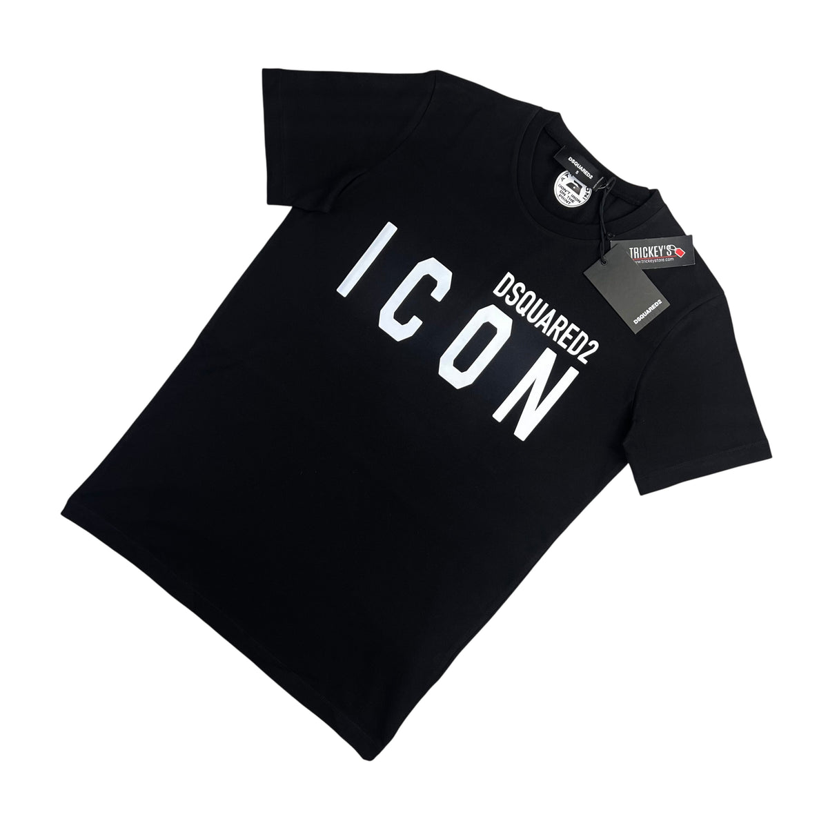 Dsquared2 Men's 'ICON' Black T-shirt – Trickey.store