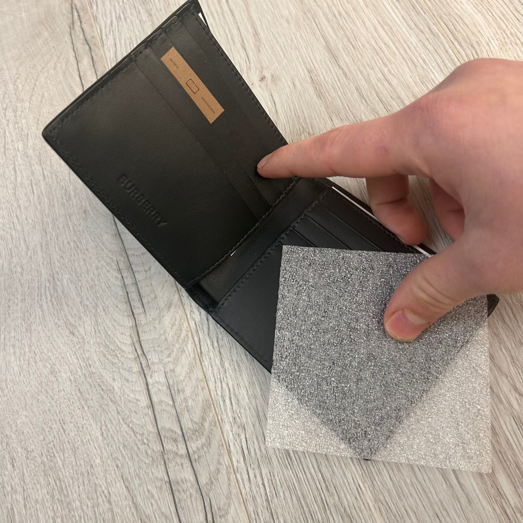 Burberry Men’s Gray Check Bifold Wallet