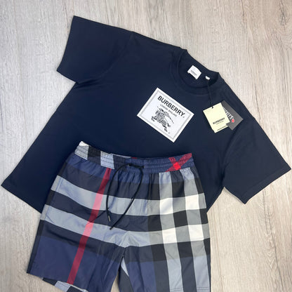 Burberry Men’s Navy T-shirt & Swim Shorts Set