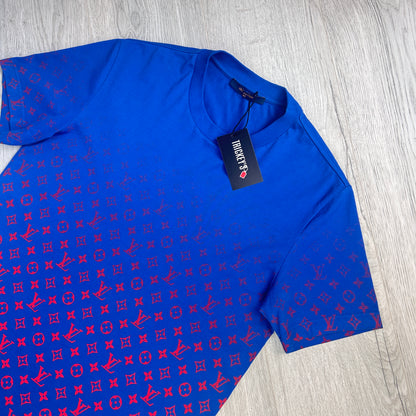 Louis Vuitton Men’s Blue & Red Gradient T-shirt - Large