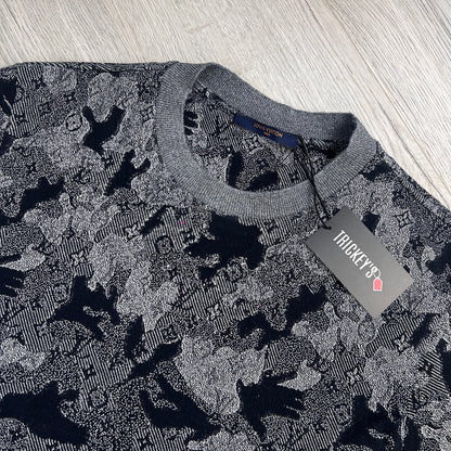 Louis Vuitton Men's Camo Jacquard T-shirt - Medium Slim