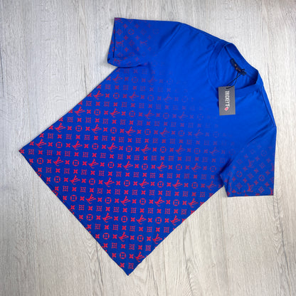 Louis Vuitton Men’s Blue & Red Gradient T-shirt - Large