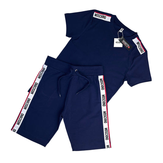 Moschino Men’s Navy T-shirt & Short Set