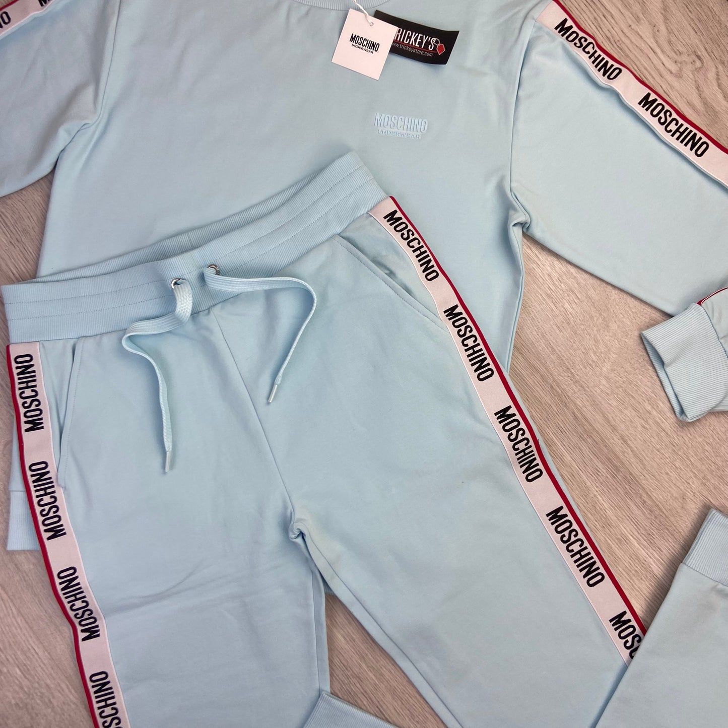 Moschino Men’s Skye Blue Jumper & Joggers Tracksuit