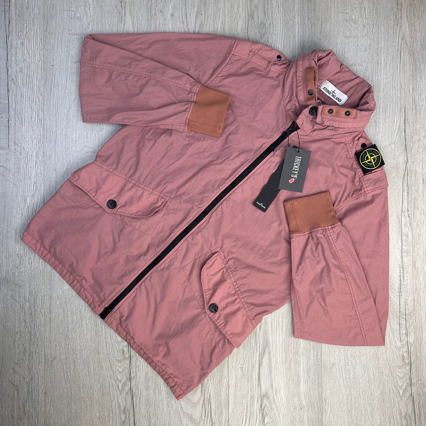 Stone Island Men s Pink Naslan Light Watro Zip up Jacket Small