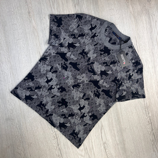 Louis Vuitton Men's Camo Jacquard T-shirt - Medium Slim
