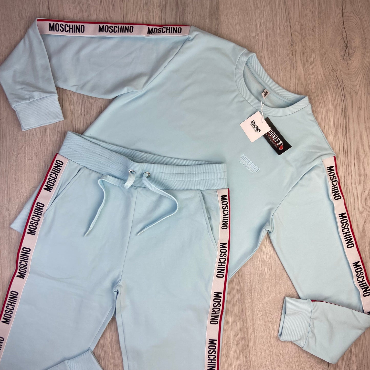 Moschino Men’s Skye Blue Jumper & Joggers Tracksuit