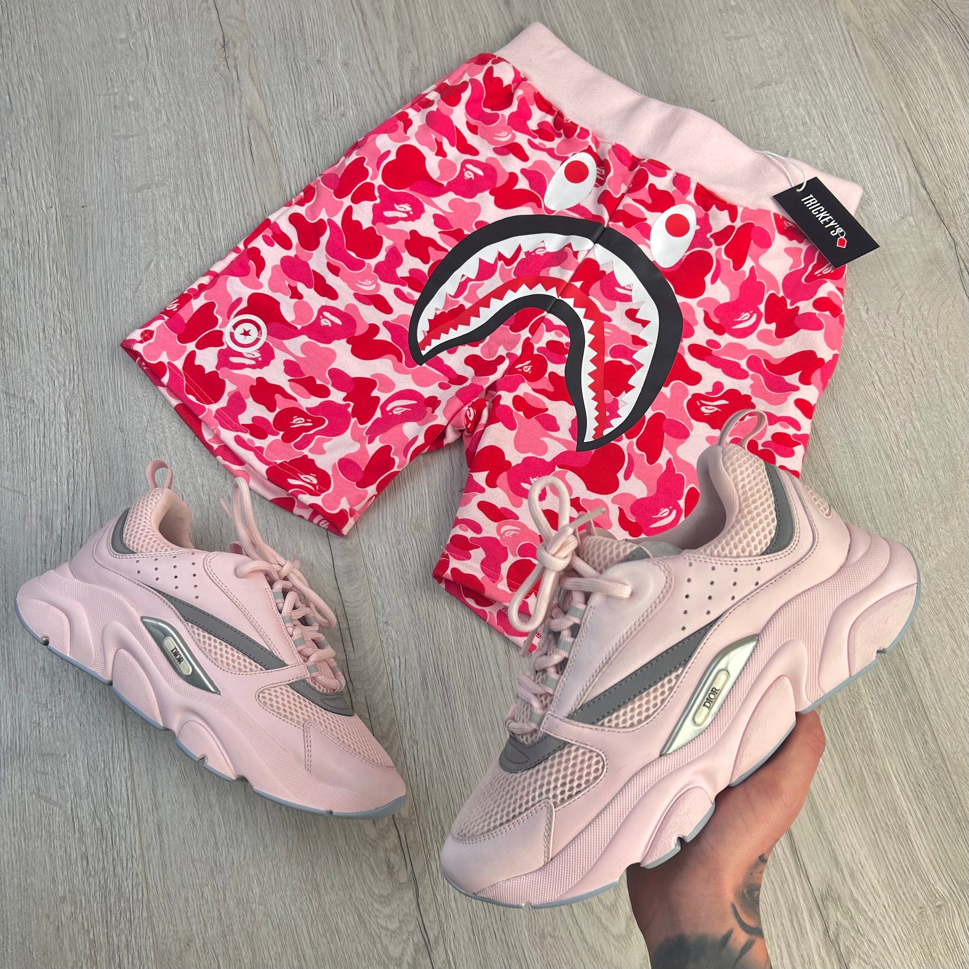 Dior B22 Triple Pink Runners 42 Fit Uk 7 7.5 Trickey.store