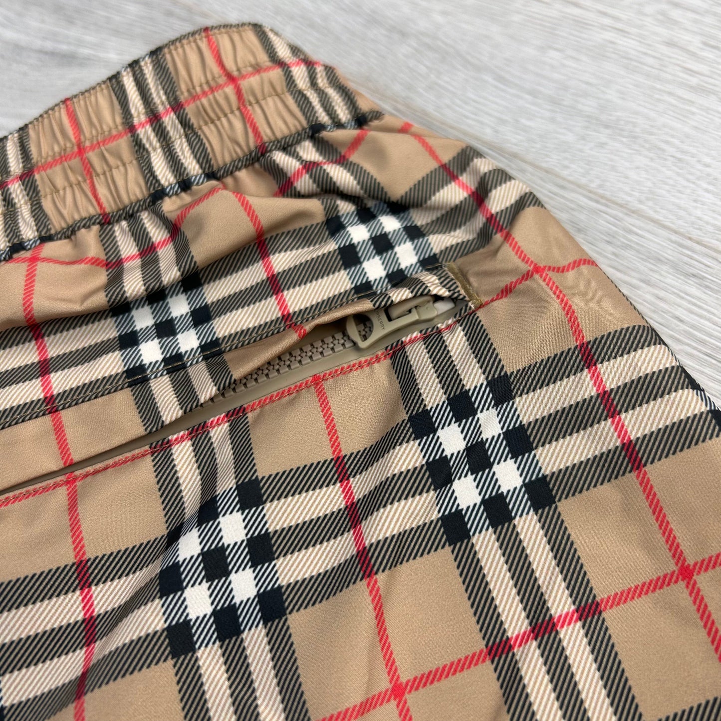 Burberry Men’s Check Drawcord Swim Shorts