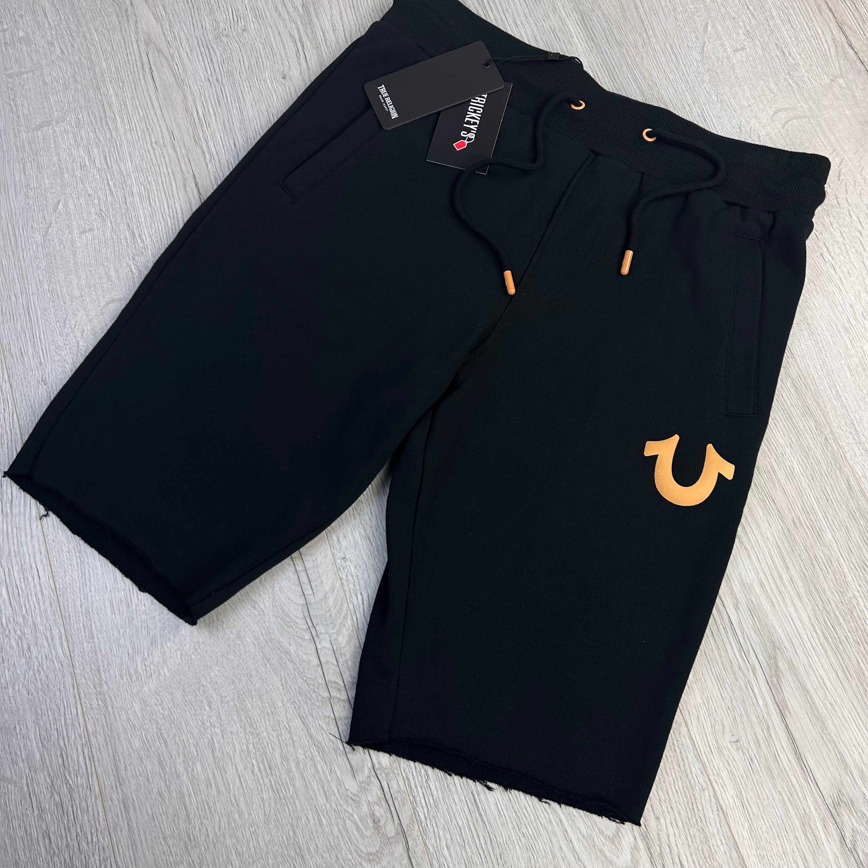 True Religion Men’s Black Jersey Shorts