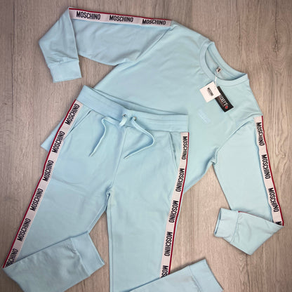 Moschino Men’s Skye Blue Jumper & Joggers Tracksuit